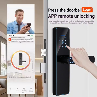Glomarket Smart Cerradura Fechadura Digital Tuya Ttlock Bloqueio Rfid Cartão Password Impressão digital Smart Door Lock