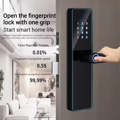 Glomarket Smart Cerradura Fechadura Digital Tuya Ttlock Bloqueio Rfid Cartão Password Impressão digital Smart Door Lock