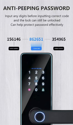 Glomarket Smart Cerradura Fechadura Digital Tuya Ttlock Bloqueio Rfid Cartão Password Impressão digital Smart Door Lock