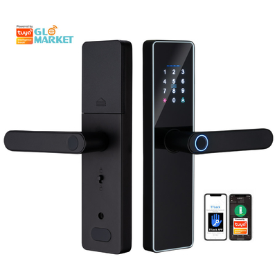 Glomarket Smart Cerradura Fechadura Digital Tuya Ttlock Bloqueio Rfid Cartão Password Impressão digital Smart Door Lock