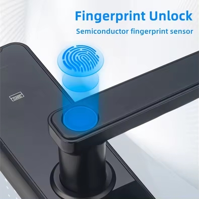 Glomarket Wifi Tuya Smart Door Lock Alumínio impressão digital Password Card Key Desbloquear Biométrico Digital Smart Lock