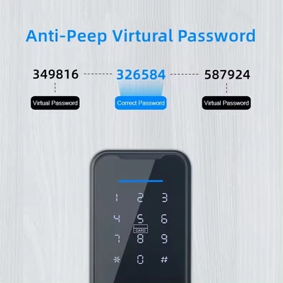 Glomarket Wifi Tuya Smart Door Lock Alumínio impressão digital Password Card Key Desbloquear Biométrico Digital Smart Lock