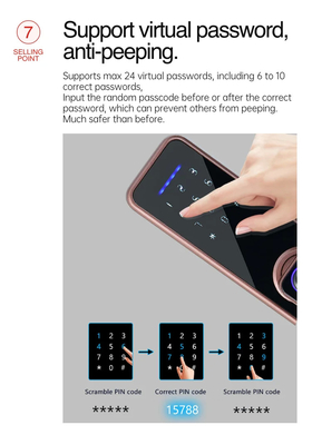 Glomarket Wifi Tuya Smart Door Lock Alumínio impressão digital Password Card Key Desbloquear Biométrico Digital Smart Lock