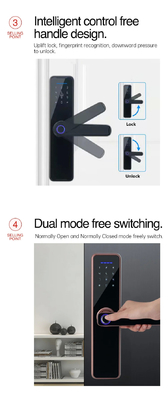 Glomarket Wifi Tuya Smart Door Lock Alumínio impressão digital Password Card Key Desbloquear Biométrico Digital Smart Lock