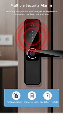 Glomarket Wifi Biométrico Eletrônico Tuya App Remote Smart Lock Smart Fingerprint Door Lock Com Olho de Gato