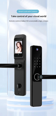 Glomarket Tuya Wifi Impressão digital Password Fechadura de porta inteligente Fechadura de controle remoto Smart com câmera