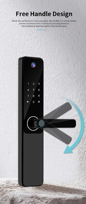Glomarket Tuya Wifi Impressão digital Password Fechadura de porta inteligente Fechadura de controle remoto Smart com câmera