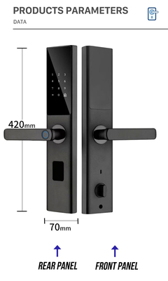Glomarket Tuya Smart WiFi Código de fechadura digital de porta RFID Cartão IC Smartphone App Desbloquear Biométrica impressão digital Smart Lock