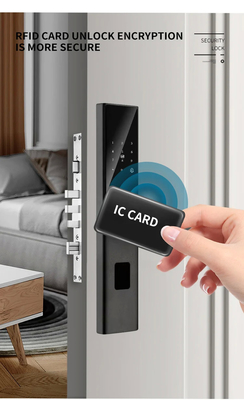 Glomarket Tuya Smart WiFi Código de fechadura digital de porta RFID Cartão IC Smartphone App Desbloquear Biométrica impressão digital Smart Lock
