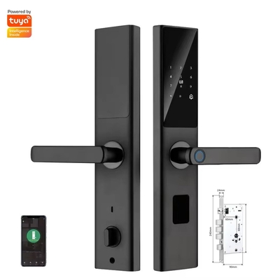 Glomarket Tuya Smart WiFi Código de fechadura digital de porta RFID Cartão IC Smartphone App Desbloquear Biométrica impressão digital Smart Lock
