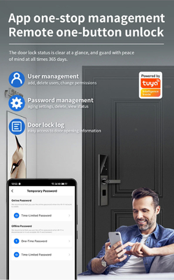 Glomarket Tuya Smart WiFi Código de fechadura digital de porta RFID Cartão IC Smartphone App Desbloquear Biométrica impressão digital Smart Lock