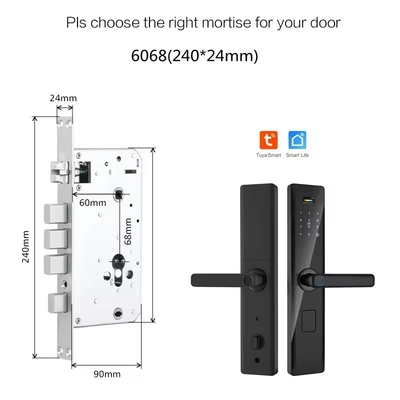 Glomarket Tuya Smart Security Fechadura Digital de Portas Biométrica De Impressões Digitais Manutenção Fechadura Inteligente Hotel Apartamento Quarto Fechadura Preço da Fábrica