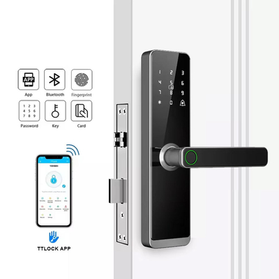 Glomarket Wholesale Factory Price Inteligente Segurança de Impressão Fingerprint Handle Lock Keyless Digital Hotel Tuya App Smart Digital Door Lock