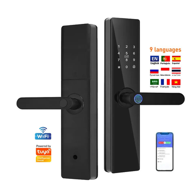 Glomarket Tuya TTlock Impressão digital Password Apartamento Quarto Doméstico Cerraduras Inteligentes Segurança Smart Fechadura de Porta de Madeira