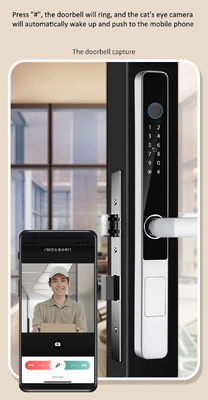 Glomarket Smart Tuya Fechadura de porta à prova d'água Fechadura deslizante Impressão digital Senha Controle remoto Máquina de comando Eletrônico Fechadura inteligente