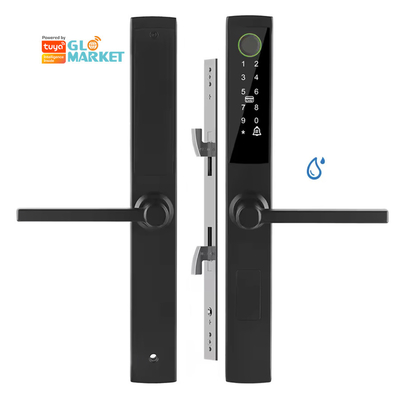 Glomarket Ponte quebrada fechadura inteligente alta gama inteligência liga de zinco Tuya Wifi impressão digital fechadura à prova d'água porta