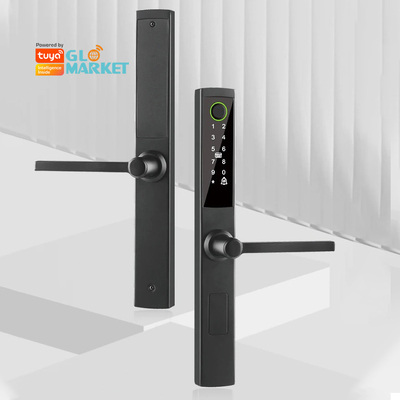 Glomarket Ponte quebrada fechadura inteligente alta gama inteligência liga de zinco Tuya Wifi impressão digital fechadura à prova d'água porta