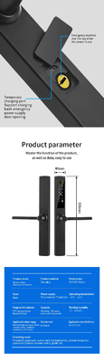 Glomarket Ponte quebrada fechadura inteligente alta gama inteligência liga de zinco Tuya Wifi impressão digital fechadura à prova d'água porta