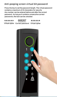 Glomarket Ponte quebrada fechadura inteligente alta gama inteligência liga de zinco Tuya Wifi impressão digital fechadura à prova d'água porta