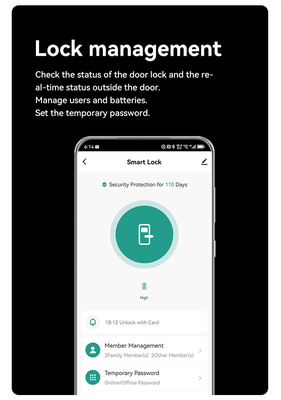 Glomarket Segurança Cerradura Inteligente Segurança Casa Automática Elétrica Wifi Impressão digital Tuya Smart Door Lock