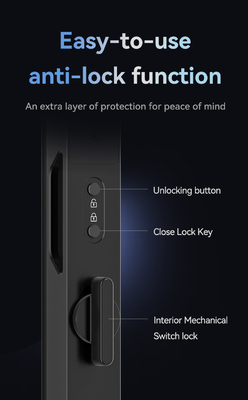 Glomarket Segurança Cerradura Inteligente Segurança Casa Automática Elétrica Wifi Impressão digital Tuya Smart Door Lock