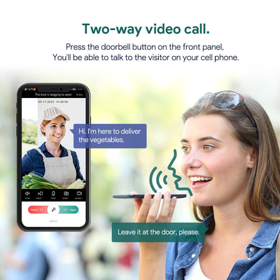 Glomarket Tuya 3d Face Cerradura Inteligente Automática Elétrica Wifi Câmera Impressão digital de dedos Fechadura de porta inteligente