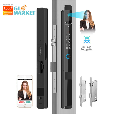 Glomarket Tuya 3d Face Cerradura Inteligente Automática Elétrica Wifi Câmera Impressão digital de dedos Fechadura de porta inteligente