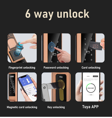 Glomarket Courtyard Villa Gate Lock High Security Waterproof Inteligente Impressão digital dupla Password Smart Lock