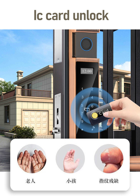 Glomarket Courtyard Villa Gate Lock High Security Waterproof Inteligente Impressão digital dupla Password Smart Lock