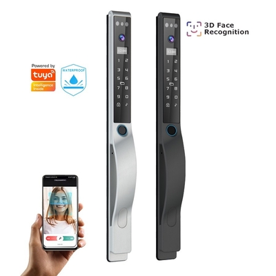 Glomarket Outdoor Eletrônico Sem Chave Reconhecimento Facial 3D Tuya Cartão de Senha Digital Fechadura De Porta Impermeável Impressão Digital Fechadura Inteligente