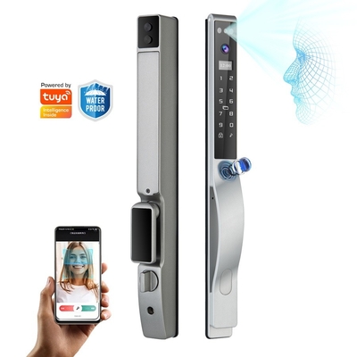 Glomarket Outdoor Eletrônico Sem Chave Reconhecimento Facial 3D Tuya Cartão de Senha Digital Fechadura De Porta Impermeável Impressão Digital Fechadura Inteligente