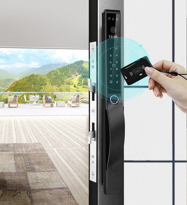Glomarket Outdoor Eletrônico Sem Chave Reconhecimento Facial 3D Tuya Cartão de Senha Digital Fechadura De Porta Impermeável Impressão Digital Fechadura Inteligente