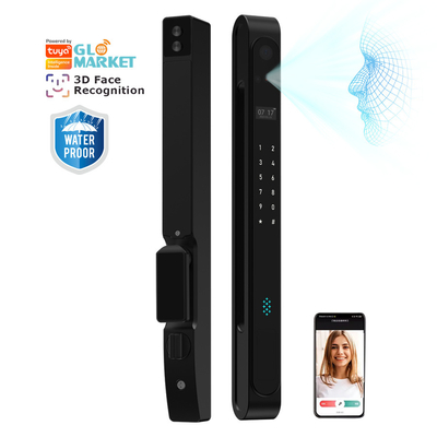 Glomarket Área exterior impermeável Ip68 Digital Eletrônica Tuya fechaduras inteligentes impressão digital Alumínio aço fechadura de porta de vidro deslizante