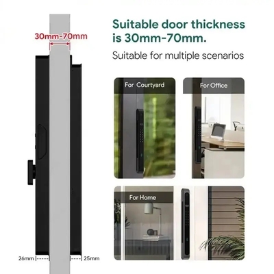 Glomarket Área exterior impermeável Ip68 Digital Eletrônica Tuya fechaduras inteligentes impressão digital Alumínio aço fechadura de porta de vidro deslizante