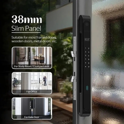 Glomarket Área exterior impermeável Ip68 Digital Eletrônica Tuya fechaduras inteligentes impressão digital Alumínio aço fechadura de porta de vidro deslizante