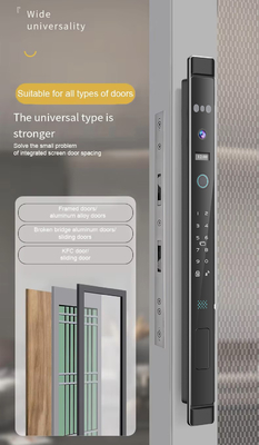 Glomarket reconhecimento facial 3D Tuya Wifi Alumínio fechadura de porta deslizante Impressão digital inteligente fechadura de porta de vidro fechadura