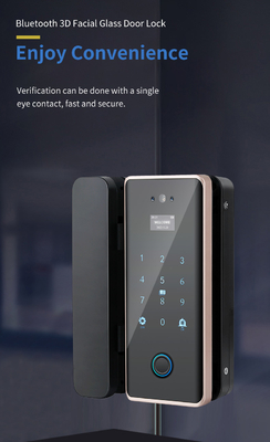 Glomarket Wifi Tuya App Remote Control Smart Fingerprint Glass Door Lock Card Password Face Unlock For Push Porta Deslizante
