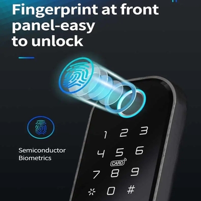 Glomarket Smart Home Waterproof Smart Electric Rim Lock com Tuya APP Control WIFI Portão de porta exterior Smart Lock impressão digital