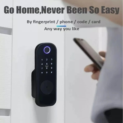Glomarket Apartment Tuya Smart Door Lock Antifraude Password Digital Ttlock App Control Gate Duplo Smart Rim Bloqueio de impressões digitais