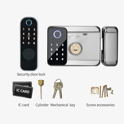 Glomarket Apartment Tuya Smart Door Lock Antifraude Password Digital Ttlock App Control Gate Duplo Smart Rim Bloqueio de impressões digitais