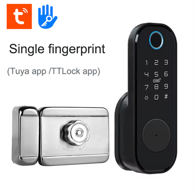 Glomarket Apartment Tuya Smart Door Lock Antifraude Password Digital Ttlock App Control Gate Duplo Smart Rim Bloqueio de impressões digitais