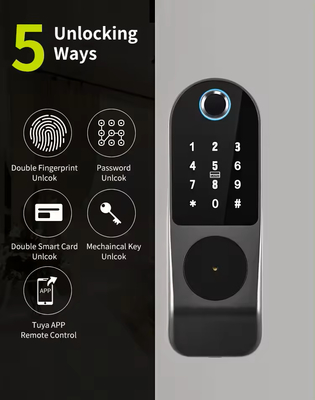 Glomarket Tuya Waterproof Digital TTLock Desbloqueio remoto Bloqueio inteligente de impressão digital de dois lados
