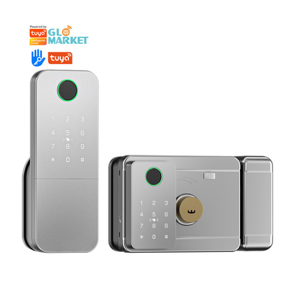 Glomarket Outdoor Eletrônico Smart Fingerprint Password Digital Lock Tuya Ttlock Smart Door Lock