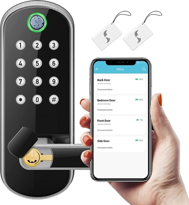 Glomarket Smart Home Segurança Fechadura Digital Tuya Wifi Keyless impressão digital Biométrica fechadura de porta inteligente