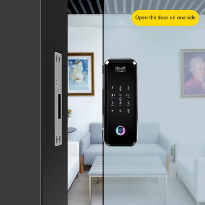 Glomarket Smart Tuya Wifi Glass Door Lock Impressão digital do teclado Password Lock Linkage inteligente Desbloqueio remoto