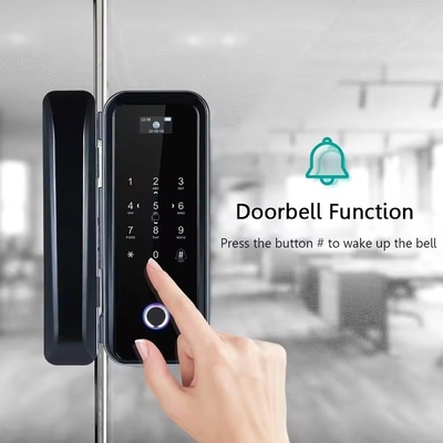 Glomarket Smart Tuya Wifi Glass Door Lock Impressão digital do teclado Password Lock Linkage inteligente Desbloqueio remoto