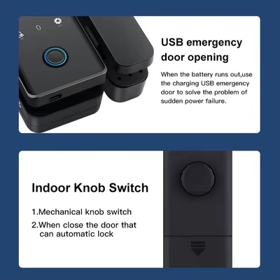 Glomarket Tuya Smart Glass Door Lock Biometric Fingerprint BLE Smart Electronic Lock Para escritório Porta de vidro