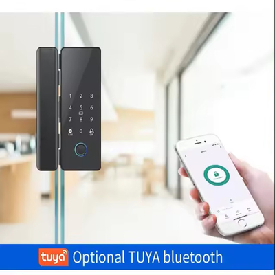 Glomarket Tuya Smart Glass Door Lock Biometric Fingerprint BLE Smart Electronic Lock Para escritório Porta de vidro