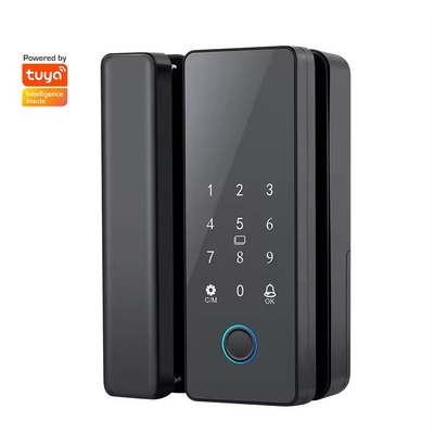 Glomarket Tuya Smart Glass Door Lock Biometric Fingerprint BLE Smart Electronic Lock Para escritório Porta de vidro