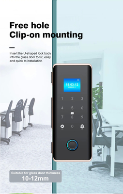 Glomarket Smart Glass Door Lock Wifi Remote Control Tuya app Office Lock Card Digital Biometric Fingerprint Fechadura de porta